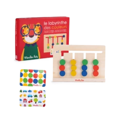 Labyrinthe Des Couleurs En Bois Les Popipop Moulin Roty