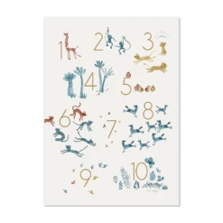 Affiche Chiffres 50x70cm Sous Mon Baobab Moulin Roty