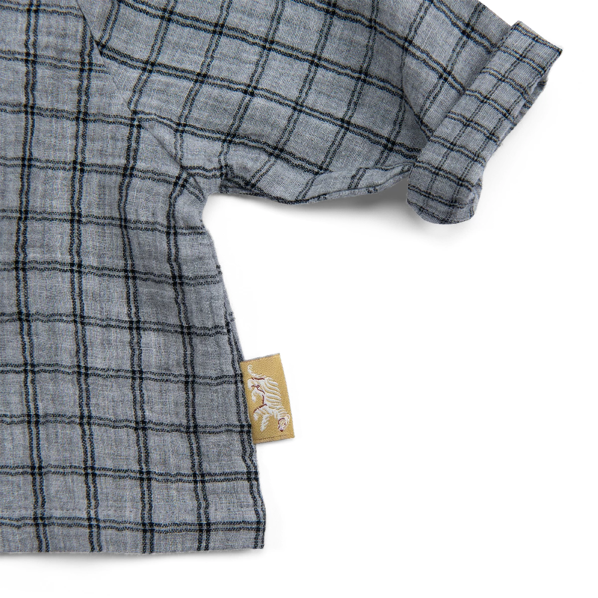 Greg Chemise Lange Gris Carreaux Les Animaux Du Monde Moulin Roty – Image 5