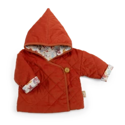 Gisele Manteau Velours Milleraies Rouille Matelassé Les Animaux Du Monde Moulin Roty