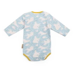 Gretel Body Jersey Bleu Allover Neige Les Animaux Du Monde Moulin Roty