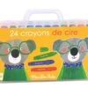 Boîte De 24 Crayons De Cire Les Popipop Moulin Roty