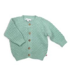 Cardigan Fusain En Tricot Vert Pomme Des Bois Moulin Roty