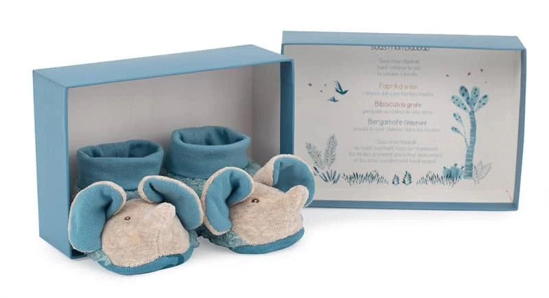 Chaussons Bébé Eléphant Sous Mon Baobab Moulin Roty