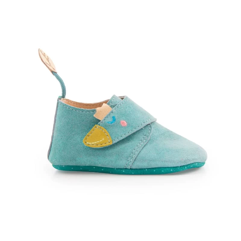 Chaussons Cuir Oie Bleu Le Voyage D'Olga Moulin Roty – Image 4