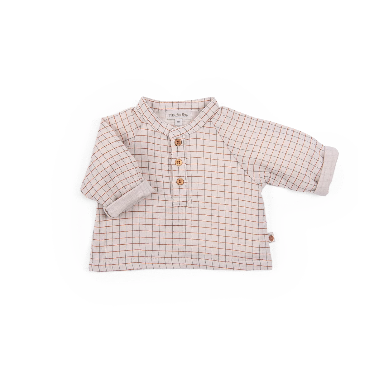 Moulin Roty Chemise En Lange Imprimé Carreaux Bicolore - Isae