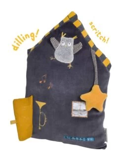 Coussin D'activités Maison Grise Les Moustaches Moulin Roty