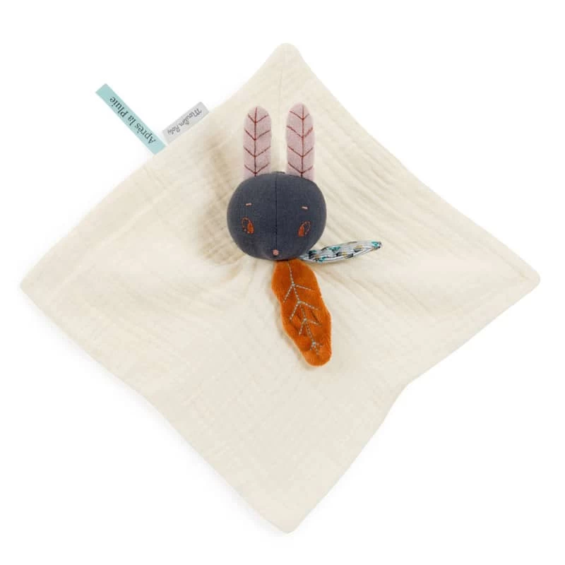 Doudou à Broder Lapin Crème Après La Pluie Moulin Roty – Image 2