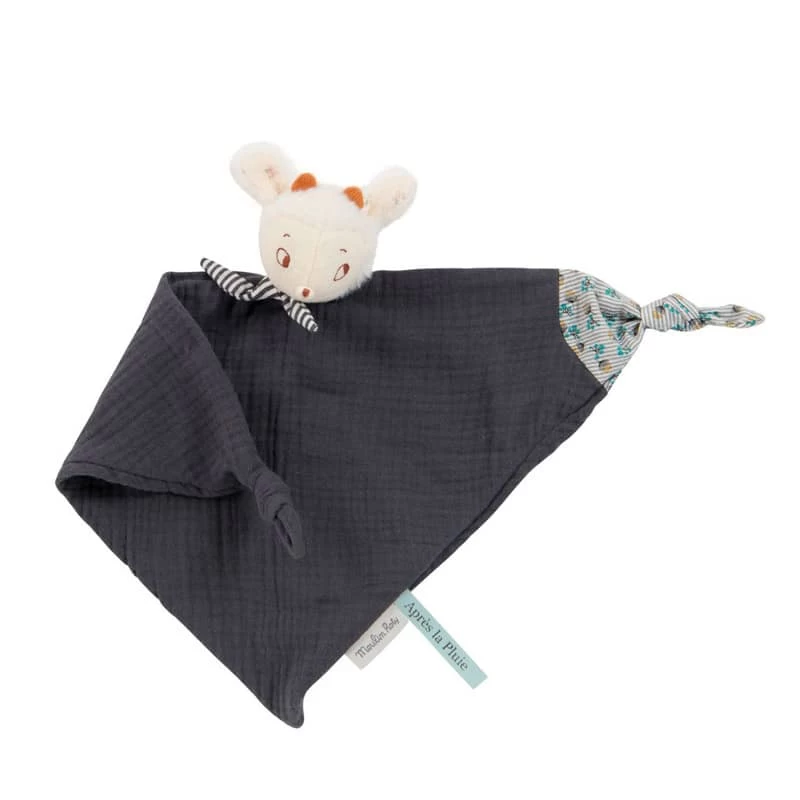 Doudou à Broder Mouton Gris Après La Pluie Moulin Roty – Image 2