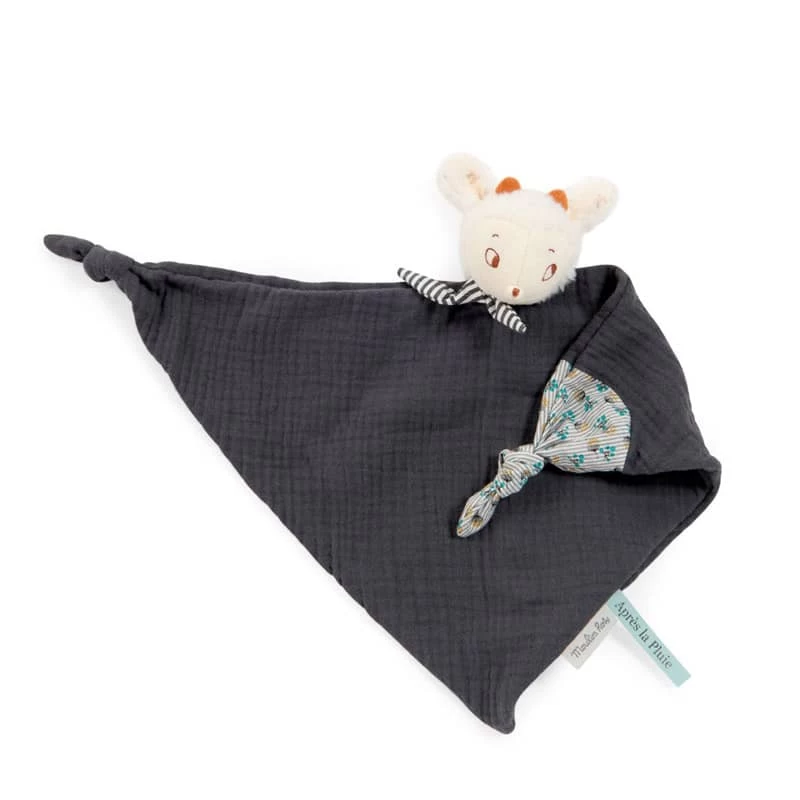Doudou à Broder Mouton Gris Après La Pluie Moulin Roty – Image 3