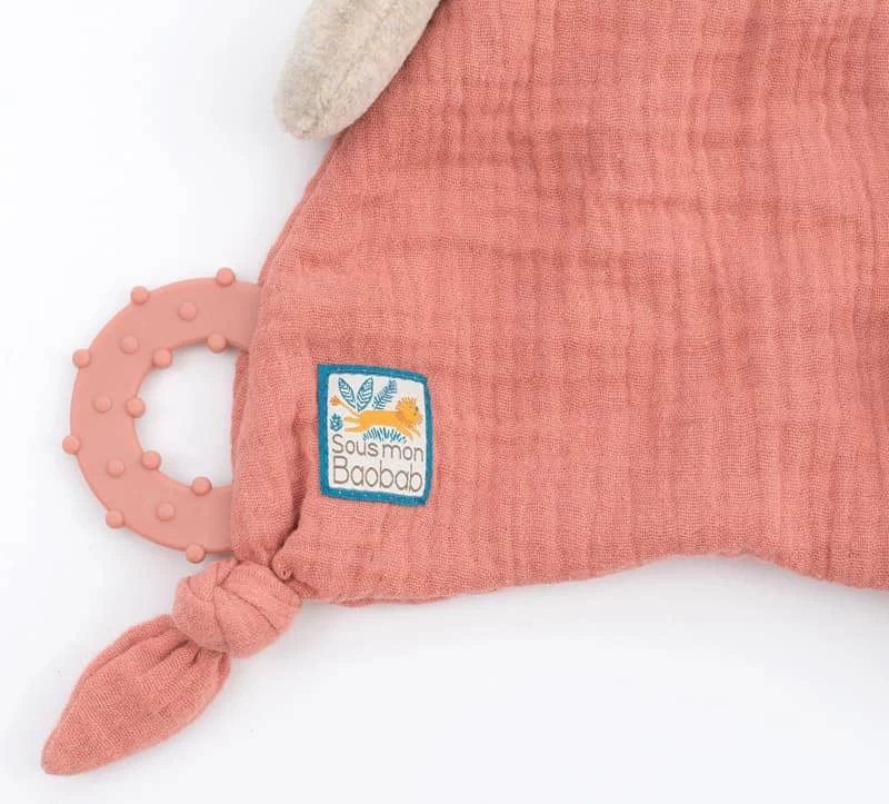 Doudou Attache-tétine à Broder Girafe Sous Mon Baobab Moulin Roty – Image 6