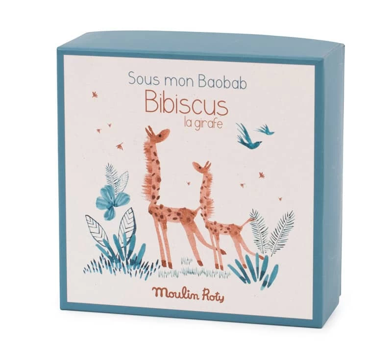 Doudou Attache-tétine à Broder Girafe Sous Mon Baobab Moulin Roty – Image 7