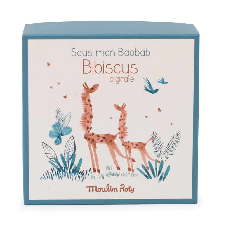 Doudou Attache-tétine à Broder Girafe Sous Mon Baobab Moulin Roty – Image 8