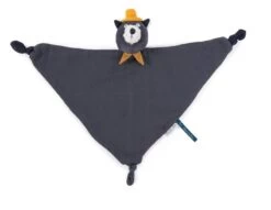 Doudou Lange à Broder Chat Alphonse Les Moustaches Moulin Roty