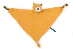 Doudou Lange à Broder Chat Moutarde Lulu Les Moustaches Moulin Roty