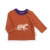 Gabin Tee-shirt Jersey Rouille Motif Tigre Les Animaux Du Monde Moulin Roty