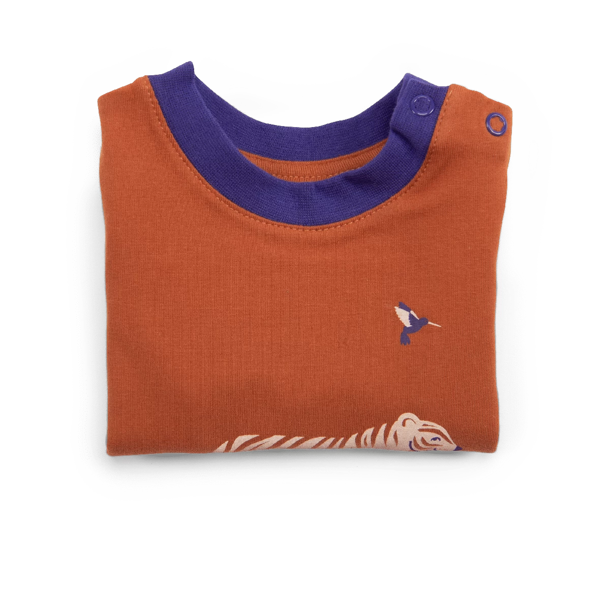 Gabin Tee-shirt Jersey Rouille Motif Tigre Les Animaux Du Monde Moulin Roty – Image 7