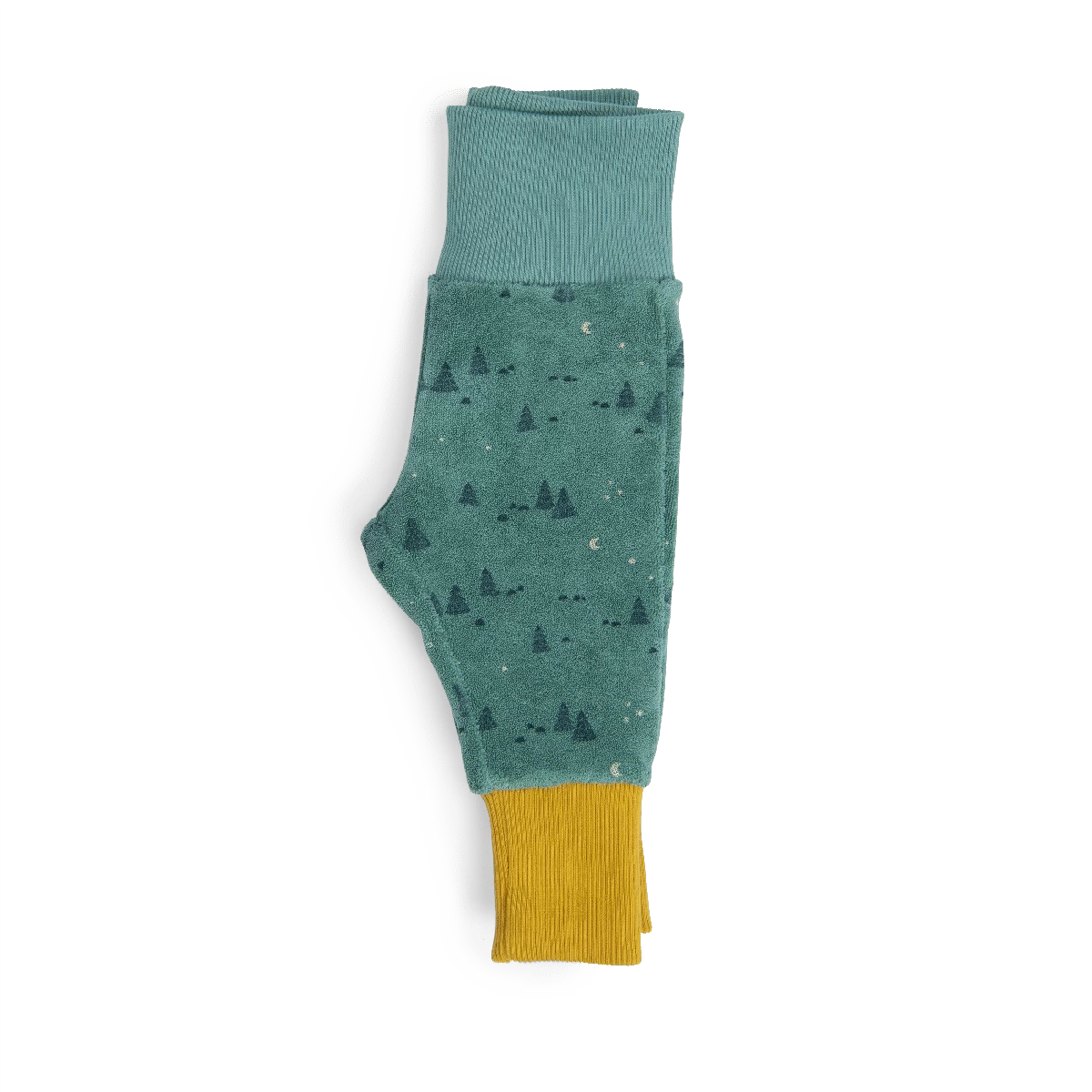 Gastien Pantalon Bouclette éponge Bleu Allover Sapin Les Animaux Du Monde Moulin Roty – Image 4