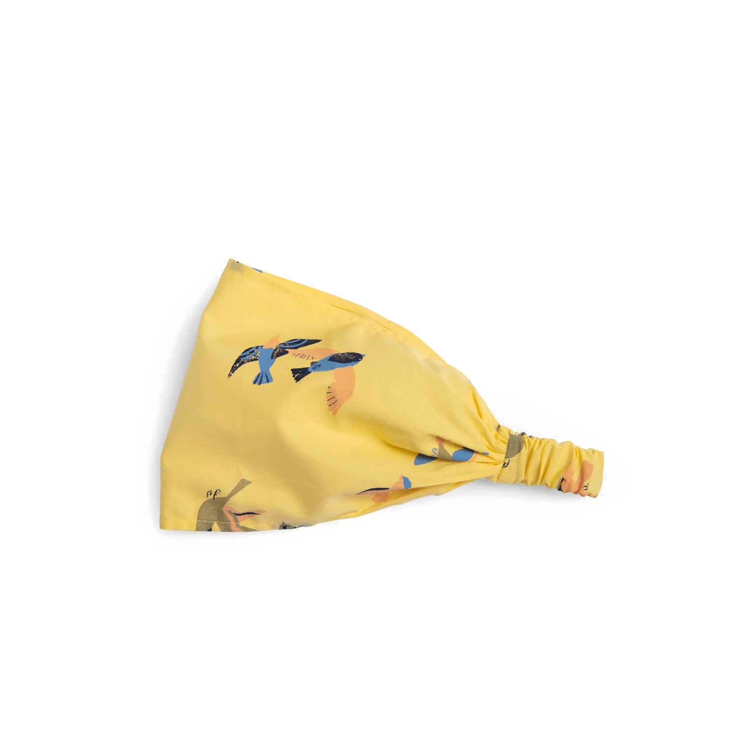 Harriet Bandeau Popeline Jaune Imprimé Allover Hirondelles Bord De Mer Moulin Roty – Image 3