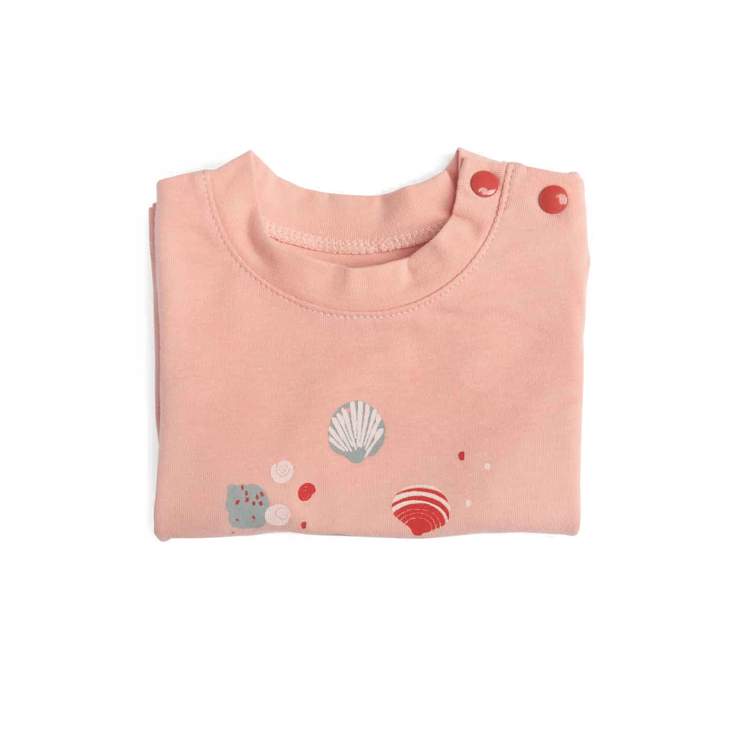Héline Tee-shirt Jersey Rose Motif Coquillages Bord De Mer Moulin Roty – Image 3