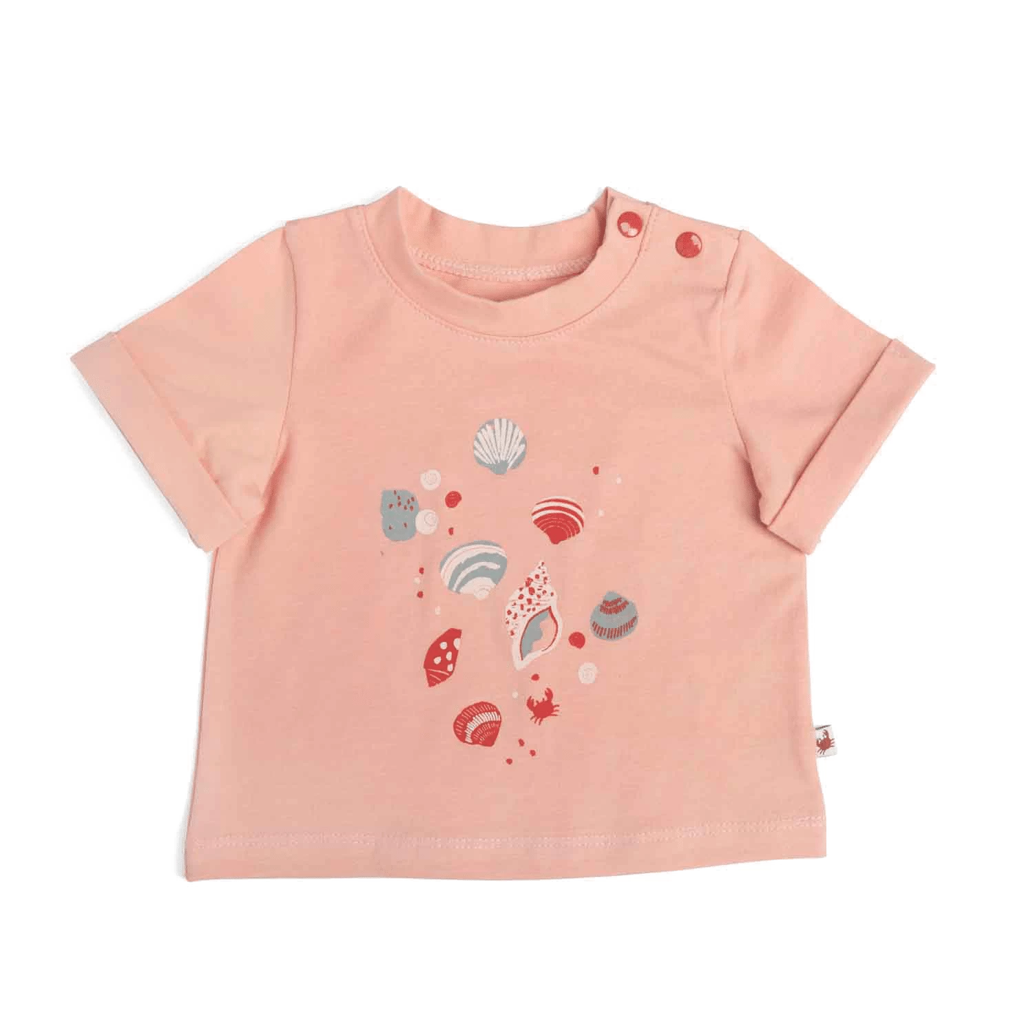 Héline Tee-shirt Jersey Rose Motif Coquillages Bord De Mer Moulin Roty – Image 2