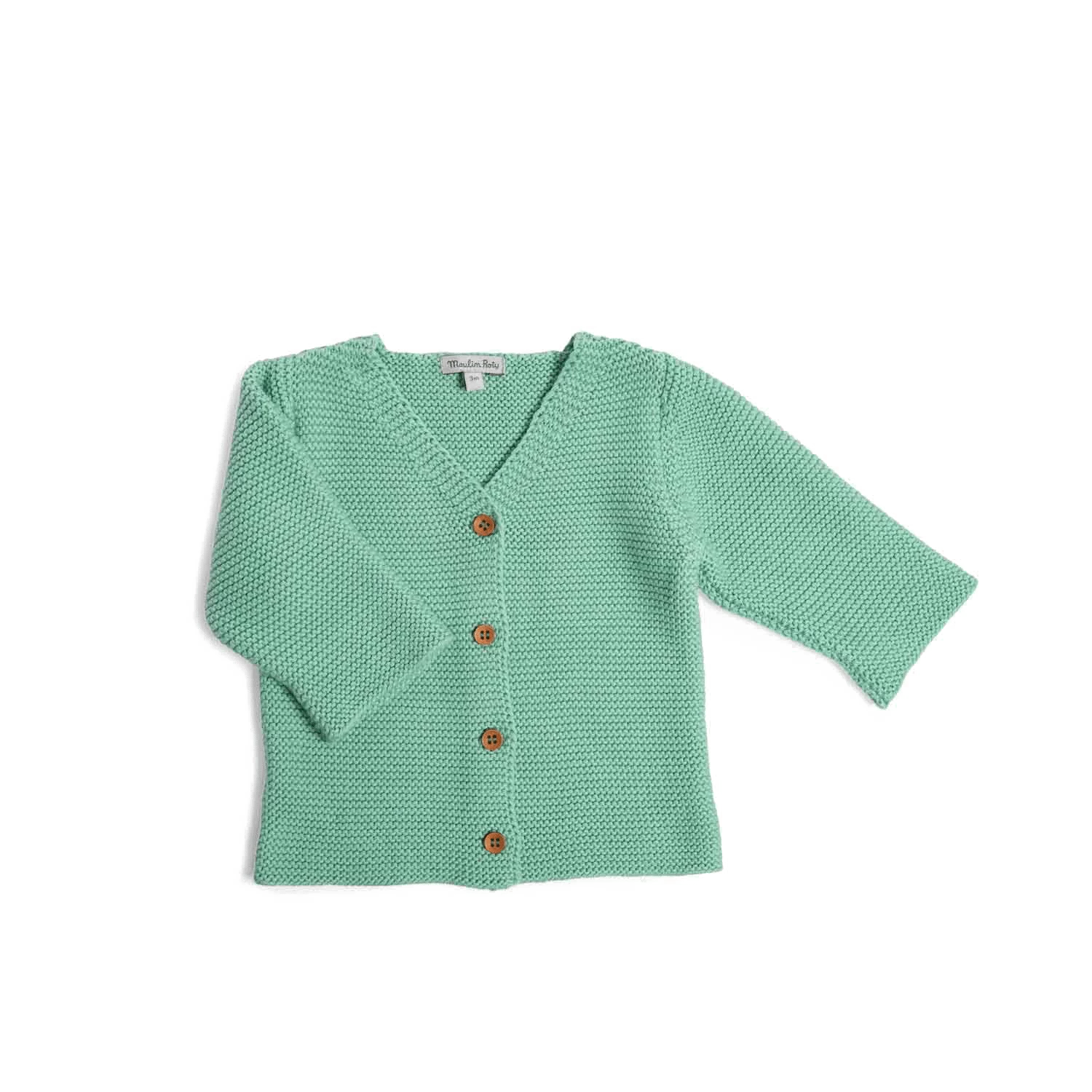Herbe Cardigan Tricot Vert Bord De Mer Moulin Roty