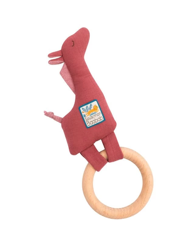 Hochet Anneau Bois Girafe Sous Mon Baobab Moulin Roty – Image 2