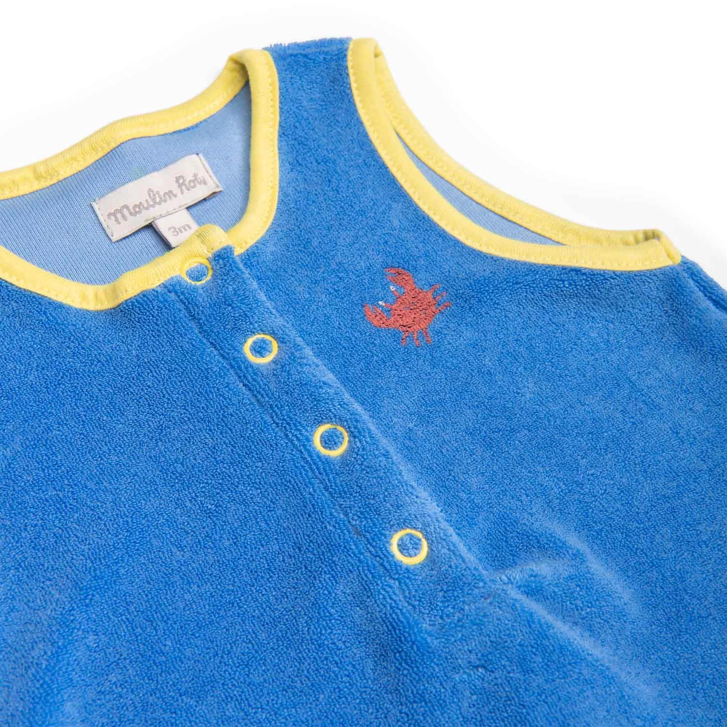 Hubert Combinaison Bouclette éponge Bleue Bord De Mer Moulin Roty – Image 3