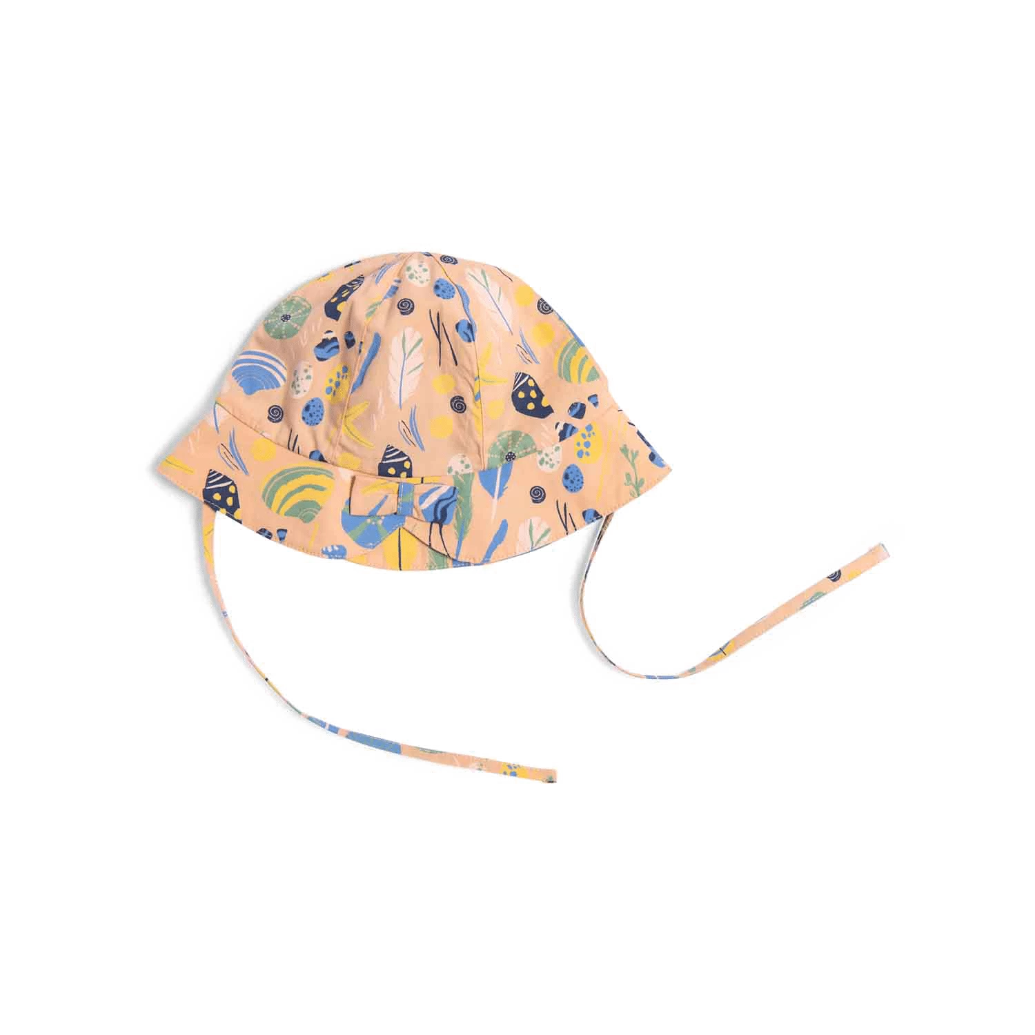 Huguette Chapeau Popeline Rose Imprimé Allover Coquillages Bord De Mer Moulin Roty – Image 3