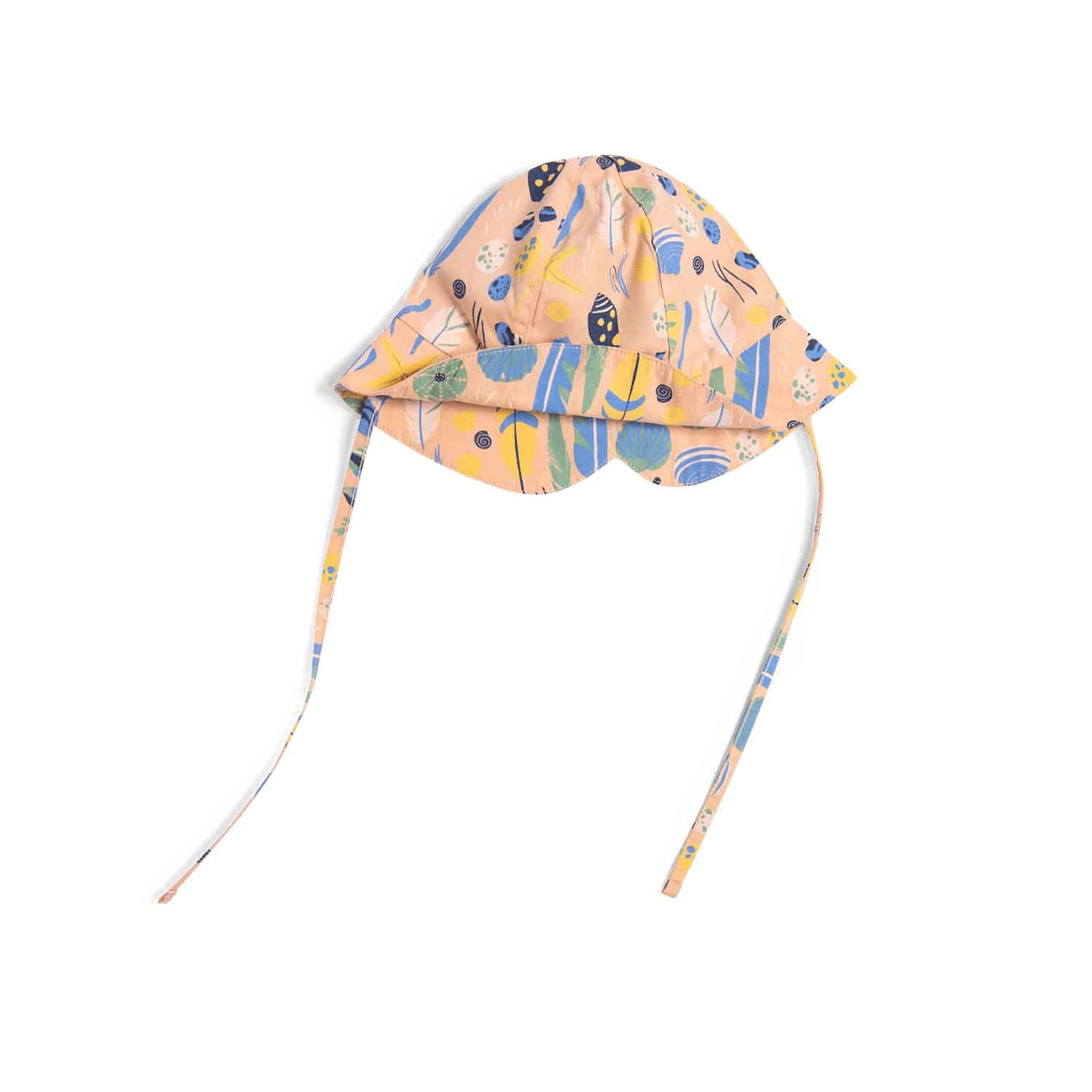 Huguette Chapeau Popeline Rose Imprimé Allover Coquillages Bord De Mer Moulin Roty – Image 4