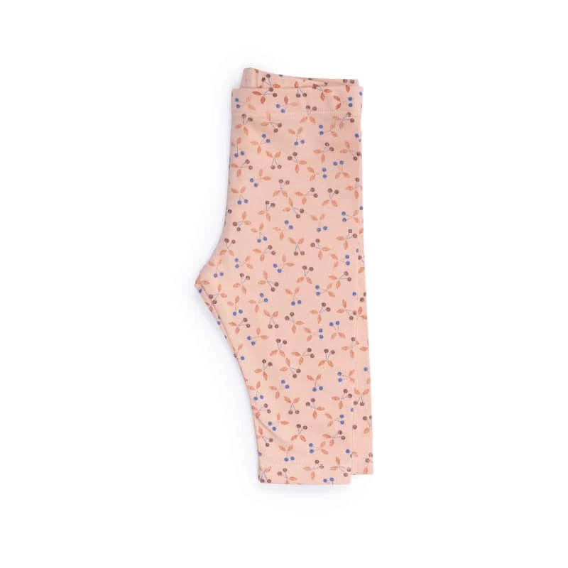 Legging Rose Fannette Impression Cerises Pomme Des Bois Moulin Roty – Image 2
