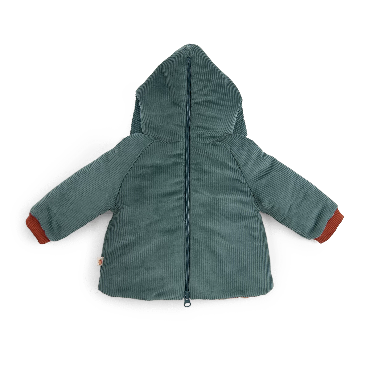 Moulin Roty Manteau En Velour Bleu Vert - Igor – Image 2