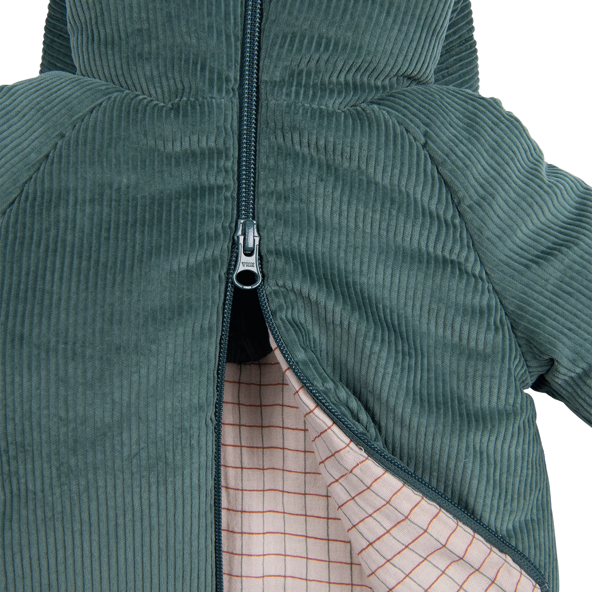 Moulin Roty Manteau En Velour Bleu Vert - Igor – Image 5