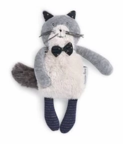 Petite Peluche Chat Gris Clair Fernand Les Moustaches Moulin Roty