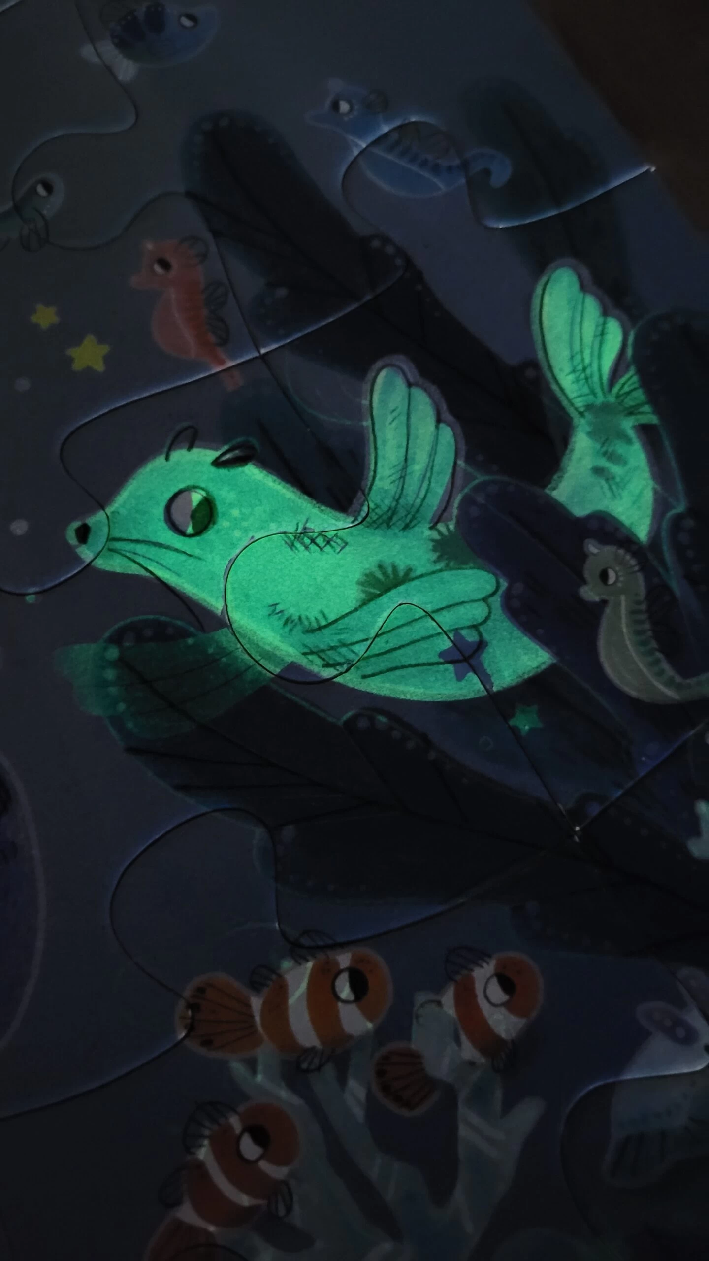 Puzzle Phosphorescent Sous La Mer 24 Pcs Les Aventures De Paulie Moulin Roty – Image 5