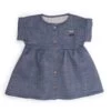 Robe Fiona Chambray Double Bleu Pomme Des Bois Moulin Roty