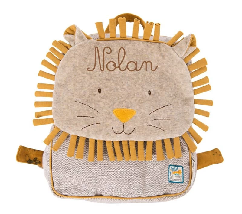 Sac à Dos Personnalisé Lion Sous Mon Baobab Moulin Roty – Image 3
