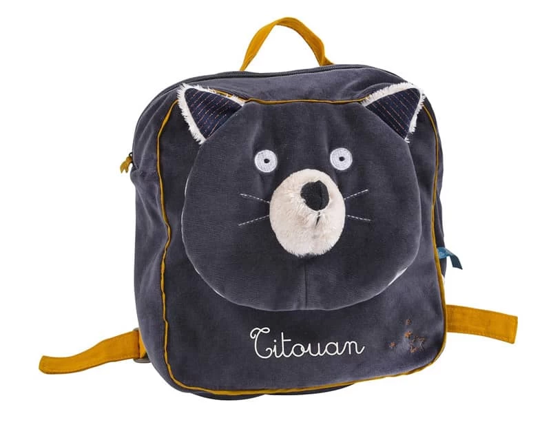 Sac à Dos Personnalisé Chat Gris Alphonse Les Moustaches Moulin Roty – Image 3