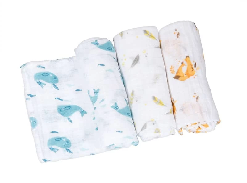 Set De 3 Langes Imprimés Le Voyage D'Olga Moulin Roty – Image 3