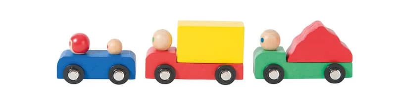 Set Voiture Et Camions En Bois Dans La Ville Moulin Roty – Image 3