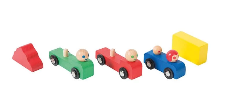 Set Voiture Et Camions En Bois Dans La Ville Moulin Roty – Image 2