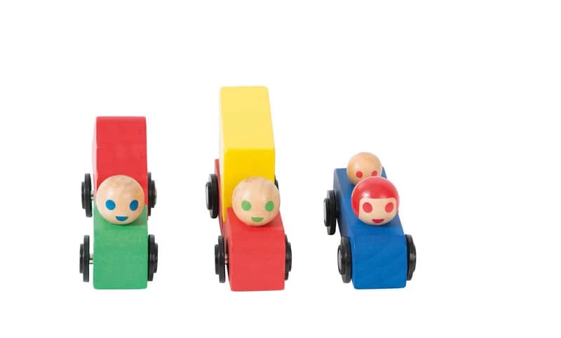 Set Voiture Et Camions En Bois Dans La Ville Moulin Roty – Image 4