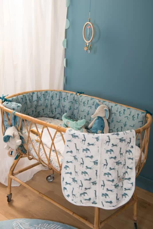 Tour De Lit Bleu Sous Mon Baobab Moulin Roty – Image 5