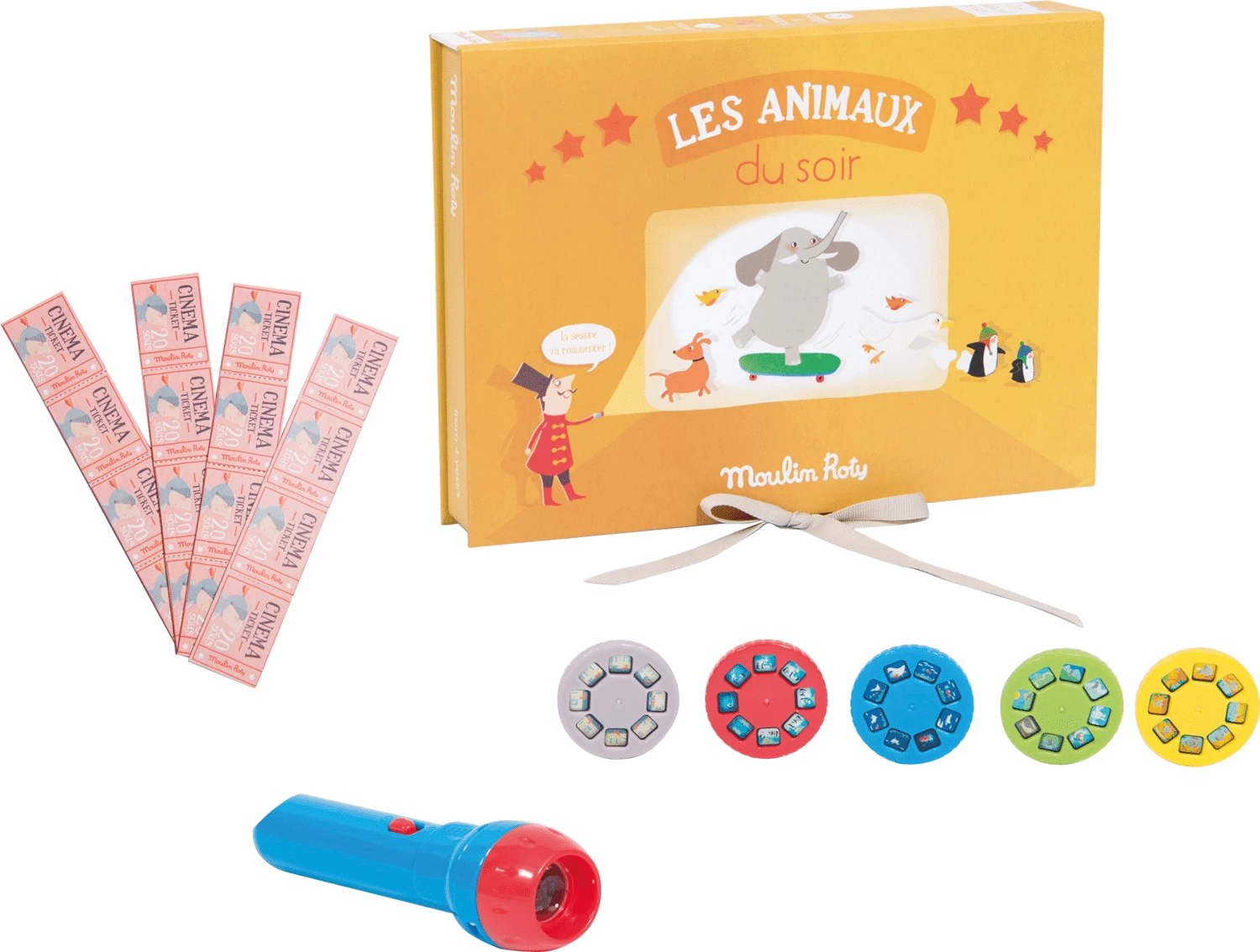 Coffret Cinéma Les Animaux Les Histoires Du Soir Moulin Roty – Image 2